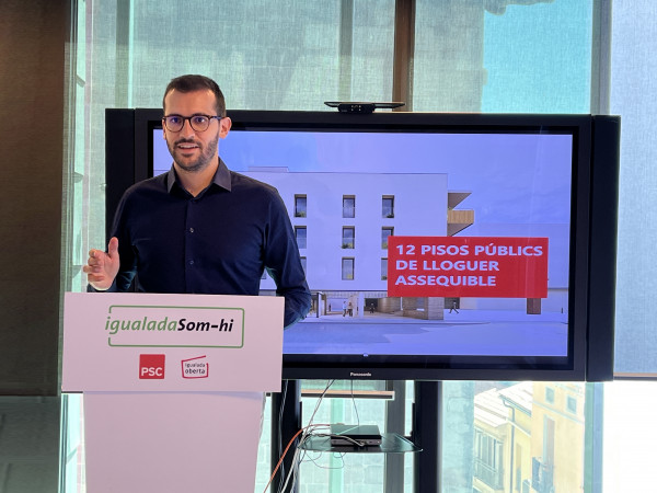Jordi Cuadras anuncia que s’adjudiquen les obres per fer els 12 pisos públics de lloguer assequible al carrer Sant Carles