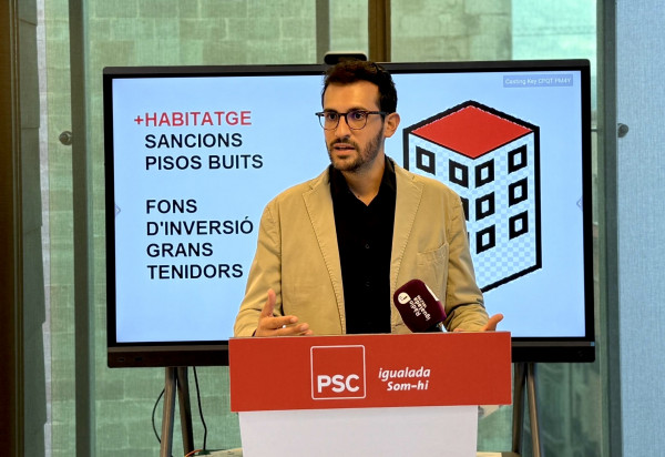 Jordi Cuadras anuncia les primeres multes als pisos buits d’Igualada de fons d’inversió i grans tenidors per tenir més habitatge